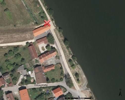 Toilettenstandort bei der Donau